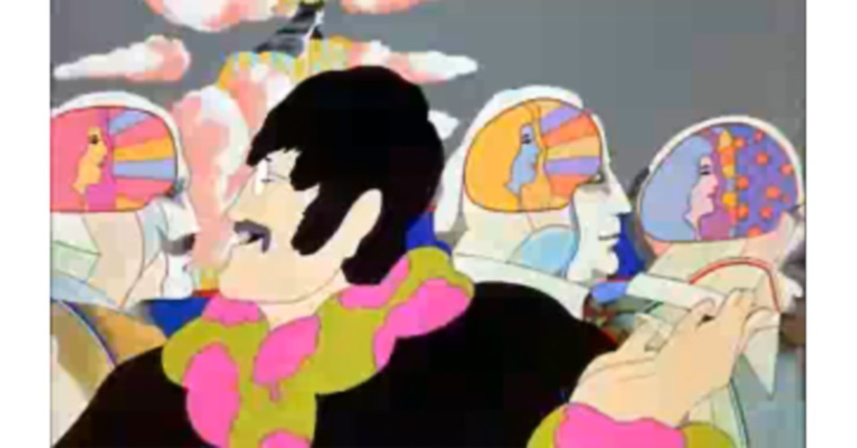 Imagem do vídeo de "Lucy in the Sky with Diamonds"