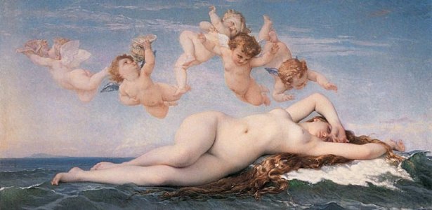 Deusa da beleza e do amor, a grega Afrodite - identificada à Vênus dos romanos - teria nascido das espumas das ondas do mar - Reprodução